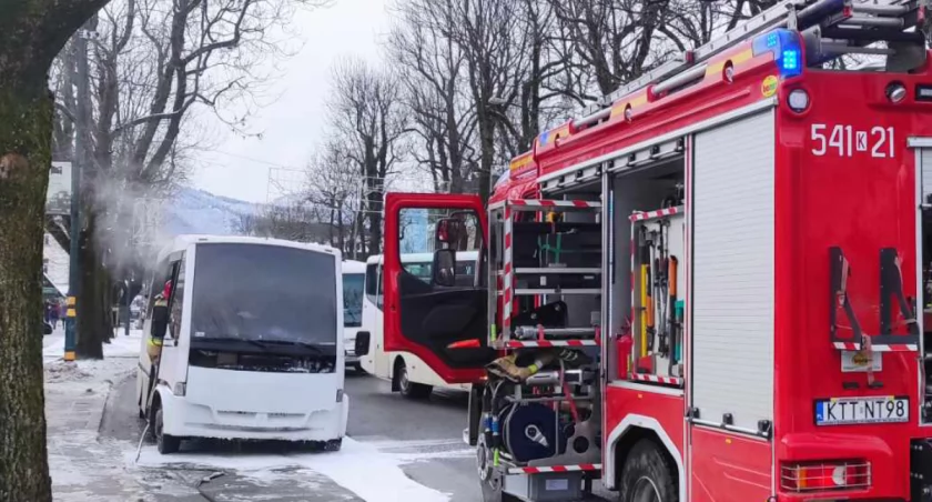 Zapalił się kursowy BUS