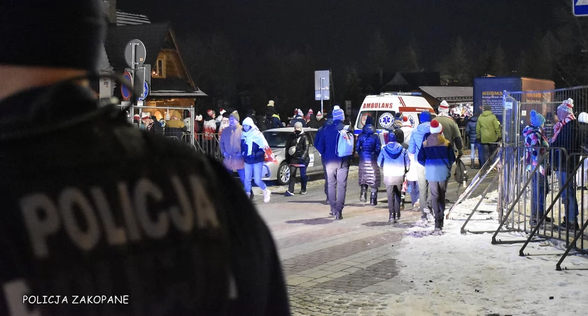 Policjanci zabezpieczali zawody Pucharu Świata w skokach narciarskich w Zakopanem