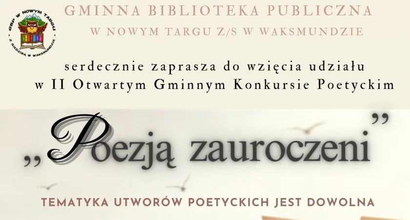 Zaproszeni do udziału w Gminnym Konkursie Poetyckim