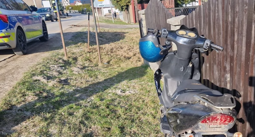 Wypadek - motorowerzysta prowadził pod wpływem alkoholu