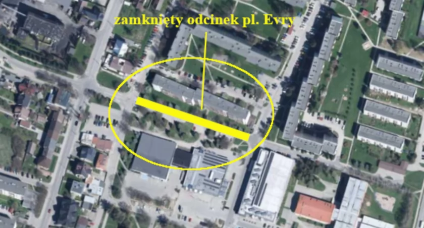 Zamknięcie odcinka drogi gminnej pl. Evry w Nowym Targu