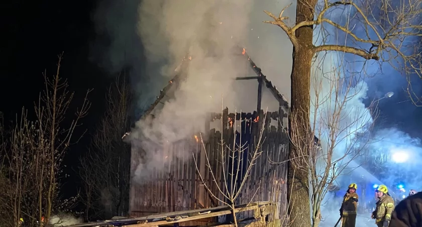Pożar budynku gospodarczego w Szaflarach