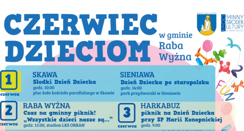Czerwiec Dzieciom w Gminie Raba Wyżna