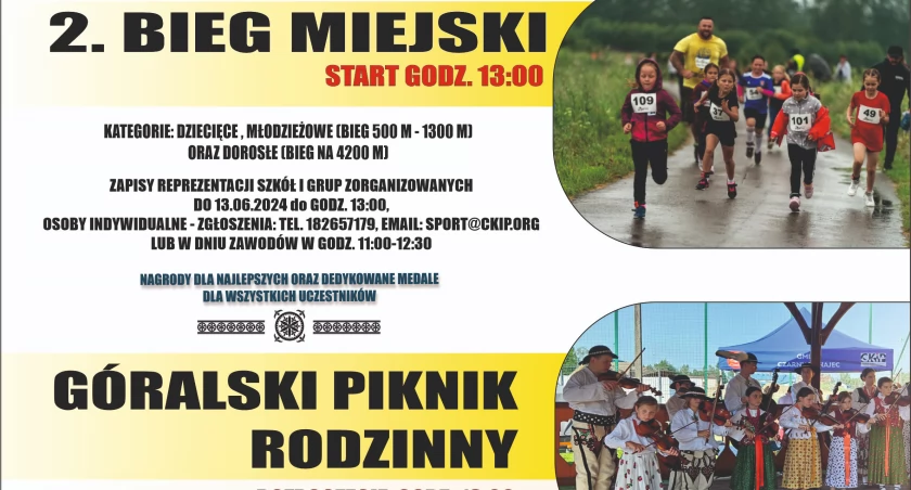II Bieg Miejski w Czarnym Dunajcu wraz z piknikiem rodzinnym 