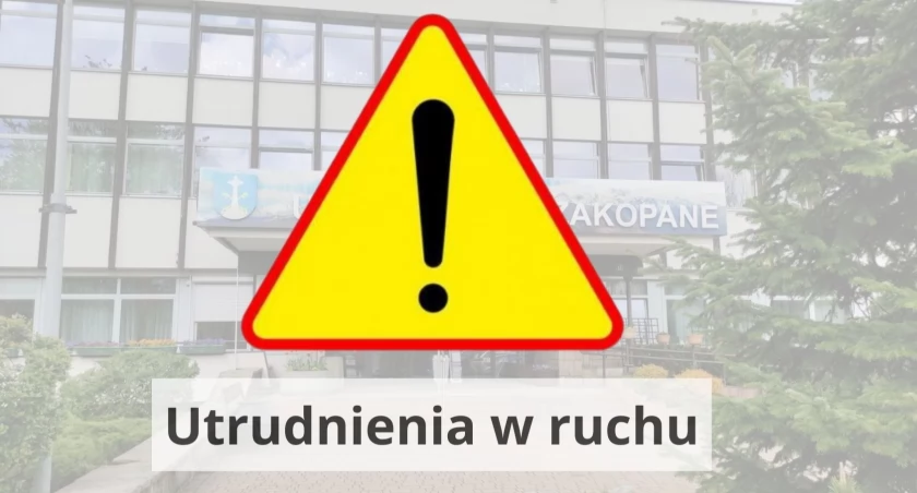 Utrudnienia w ruchu - Rondo im. Brata Alberta w Zakopanem
