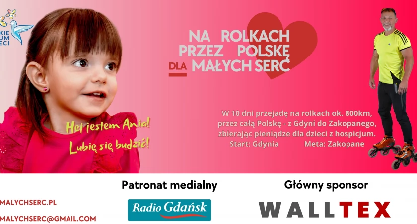 Na rolkach przez Polskę dla małych serc z Gdyni do Zakopanego - zbiórka na Pomorskie Hospicjum dla Dzieci 