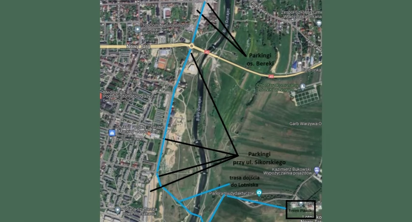 Informacja dla zmotoryzowanych udających się na XIII Nowotarski Piknik Lotniczy 6-7 lipca.