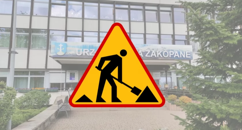 Czasowe zamkniecie odcinka drogi w Zakopanem