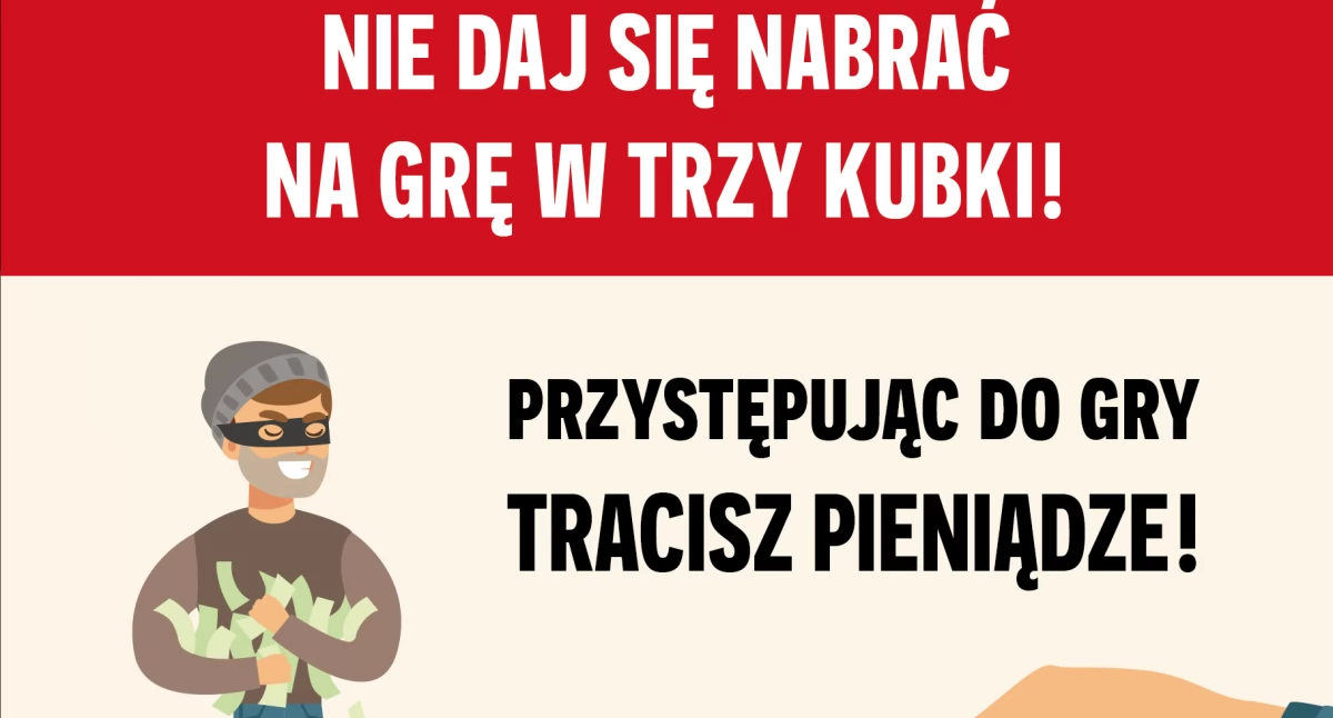 Nie daj się nabrać na grę w trzy kubki! 