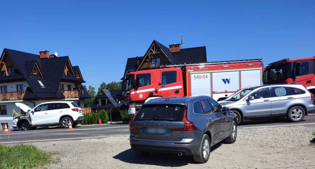 Kolizja samochodów osobowych w Białce Tatrzańskiej