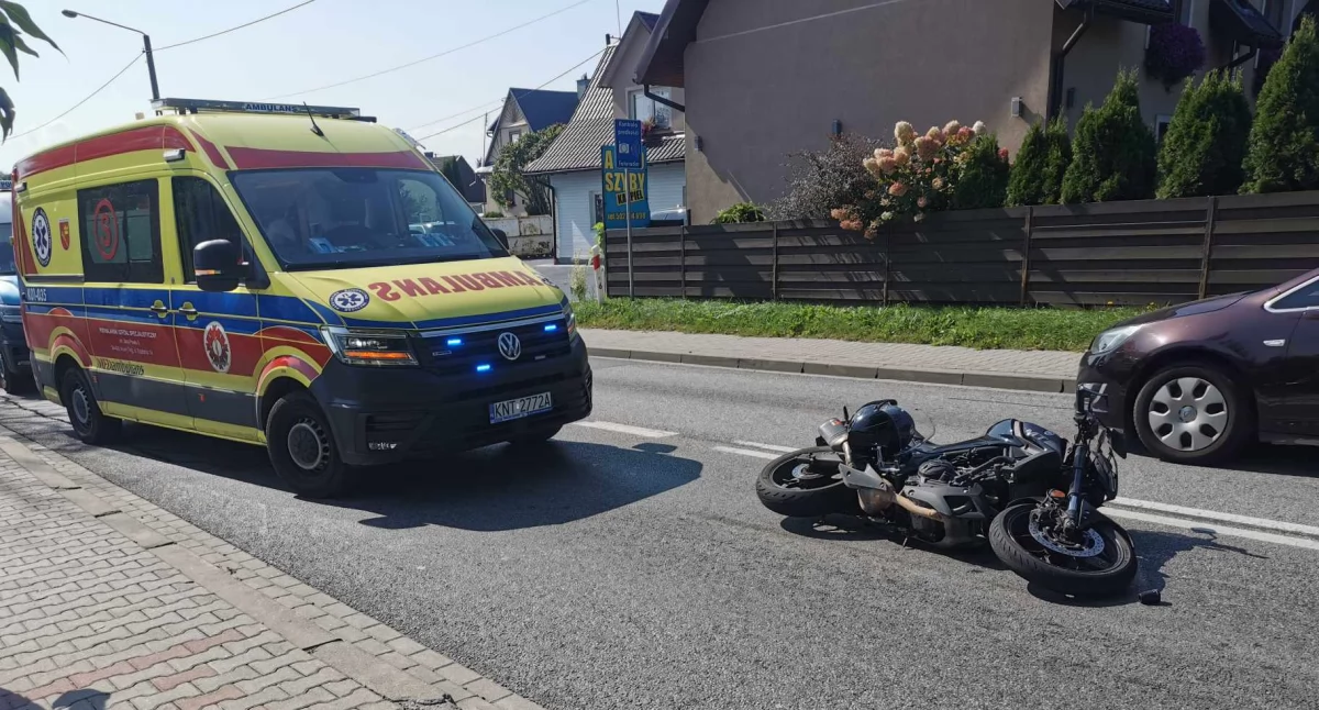 Zderzył się z motocyklem
