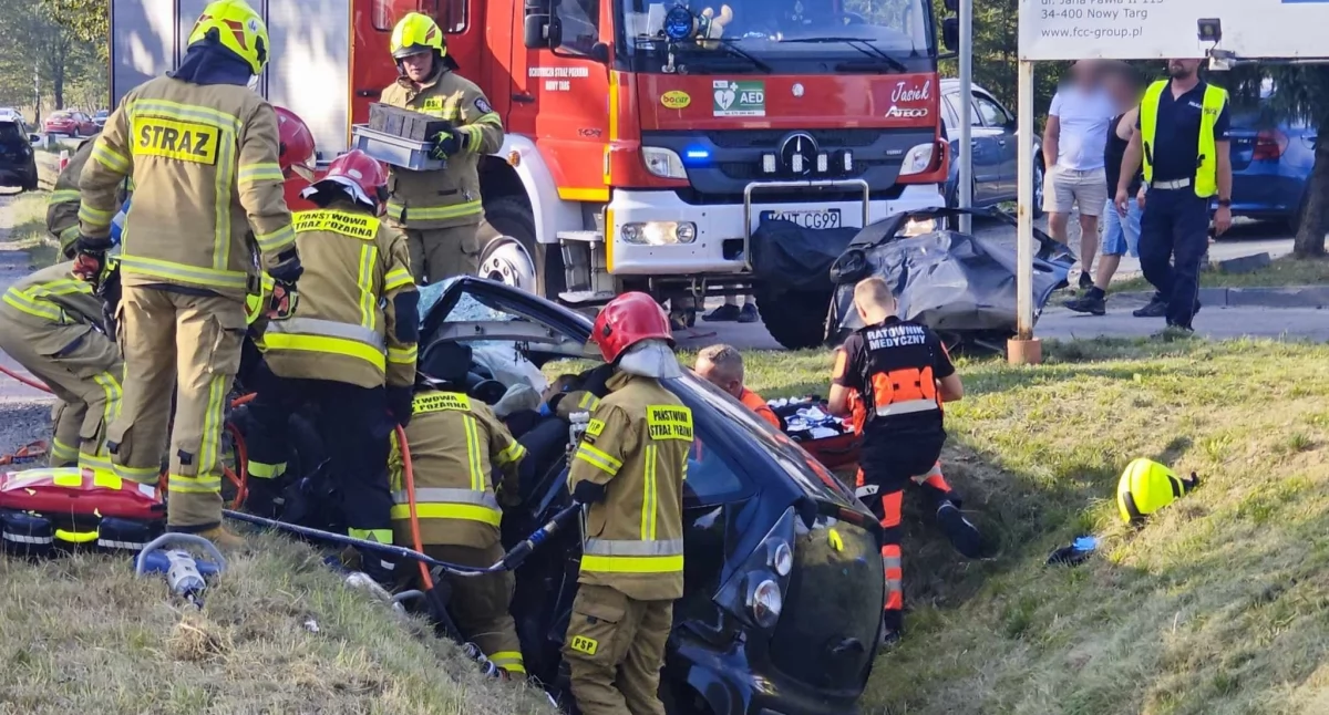 Groźny wypadek w Nowym Targu 