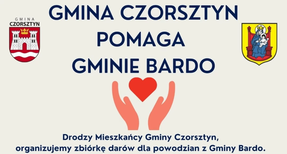 Gmina Czorsztyn organizuje zbiórkę dla powodzian z gminy Bardo
