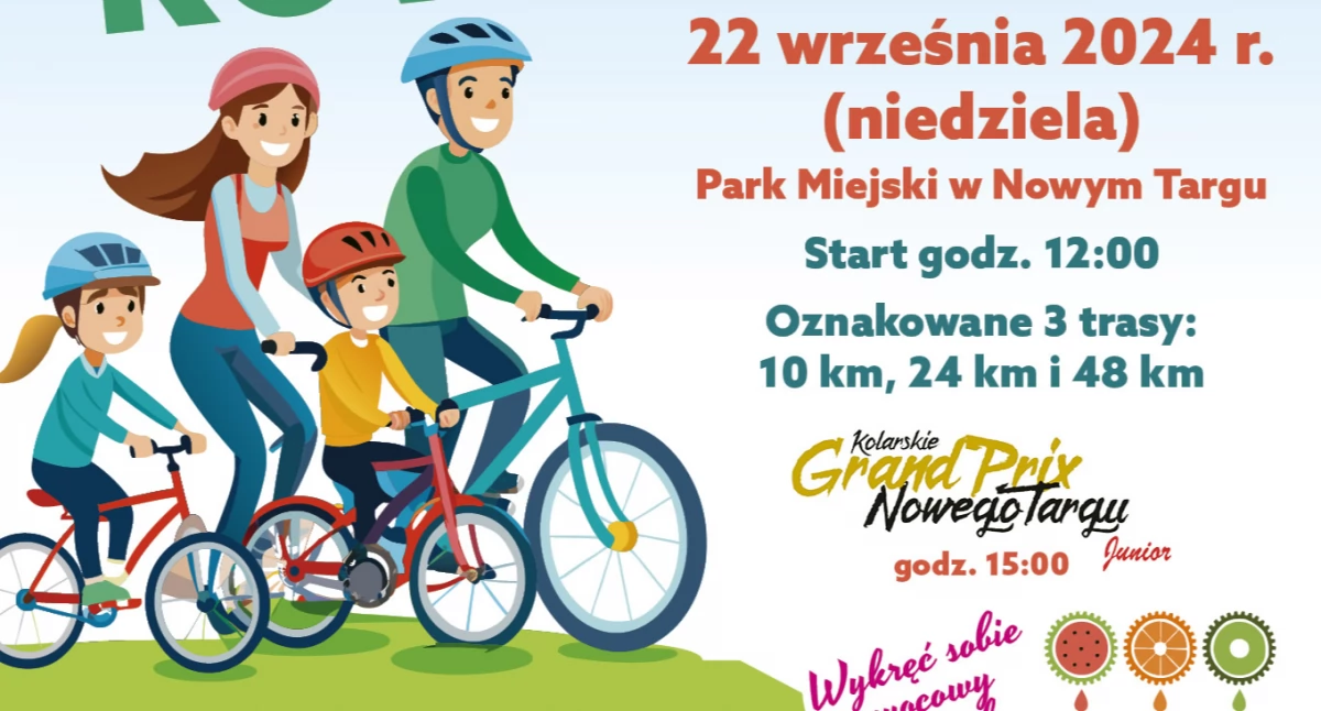 Rodzinny Rajd Rowerowy w Nowym Targu w tę niedzielę