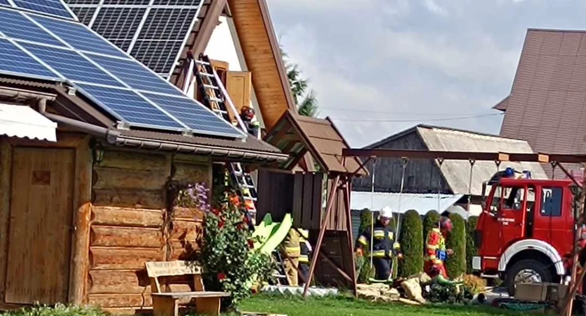 Pożar instalacji fotowoltaicznej