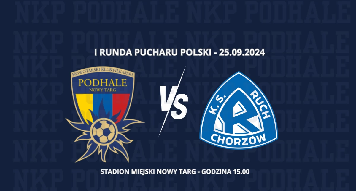 Przedsprzedaż biletów na mecz Pucharu Polski: NKP Podhale vs. Ruch Chorzów od 20 do 24 września