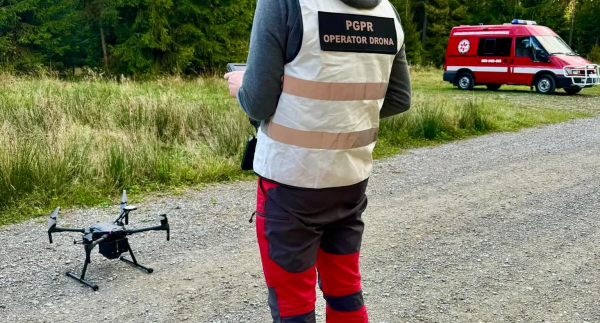 Zaginiony w Piekielniku odnaleziony dzięki dronowi 