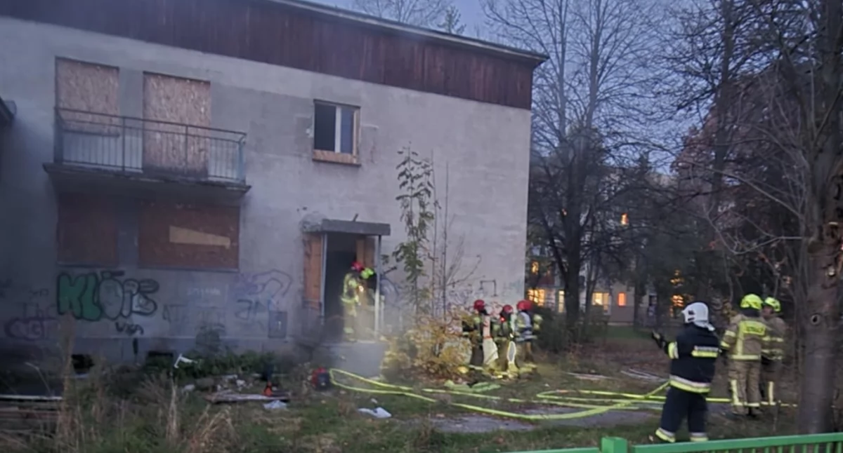 Kolejny pożar za przychodnią w Nowym Targu
