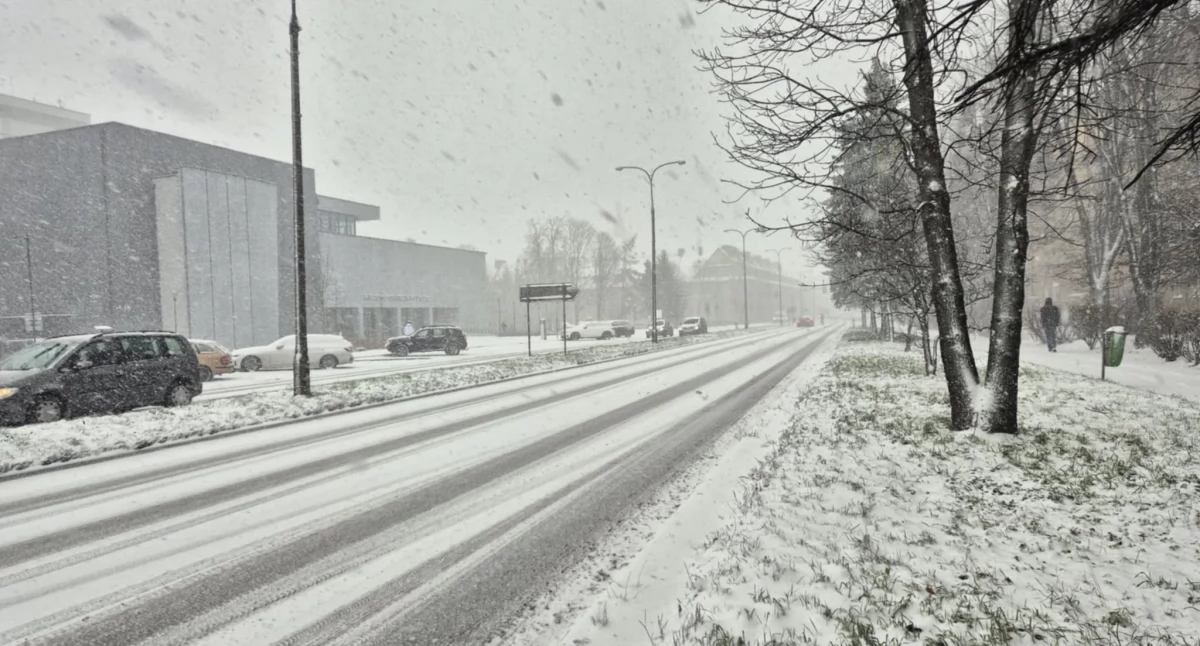 Śnieg i trudne warunki na drogach Podhala