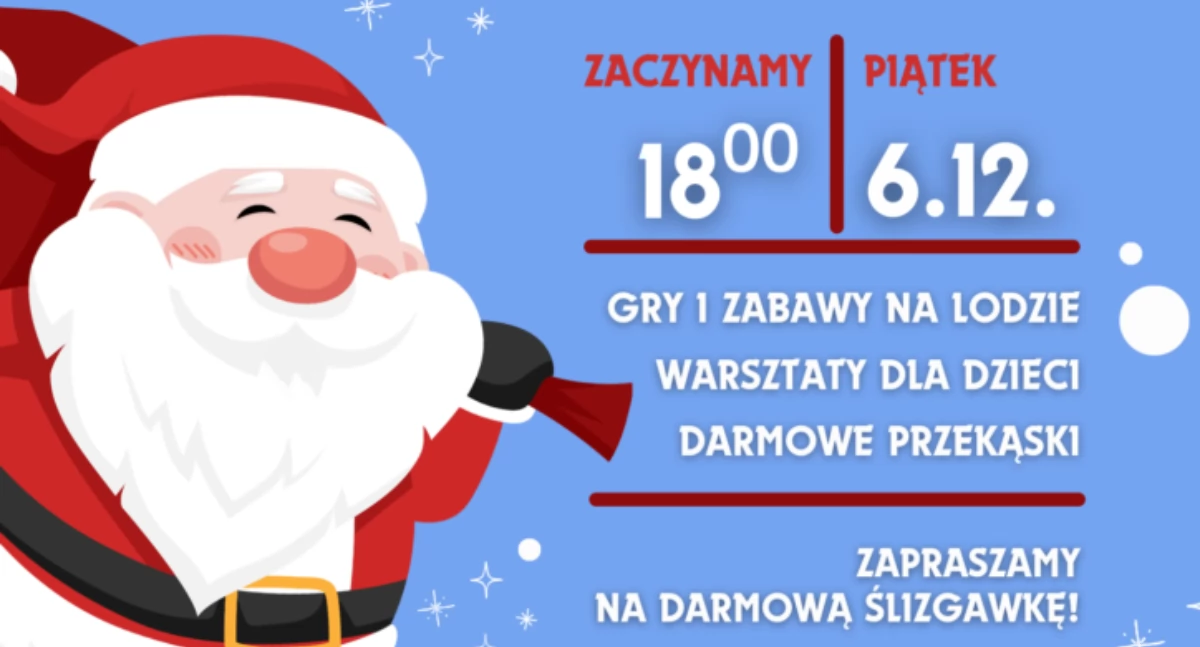 Mikołajki na sportowo na lodowisku w Czarnym Dunajcu
