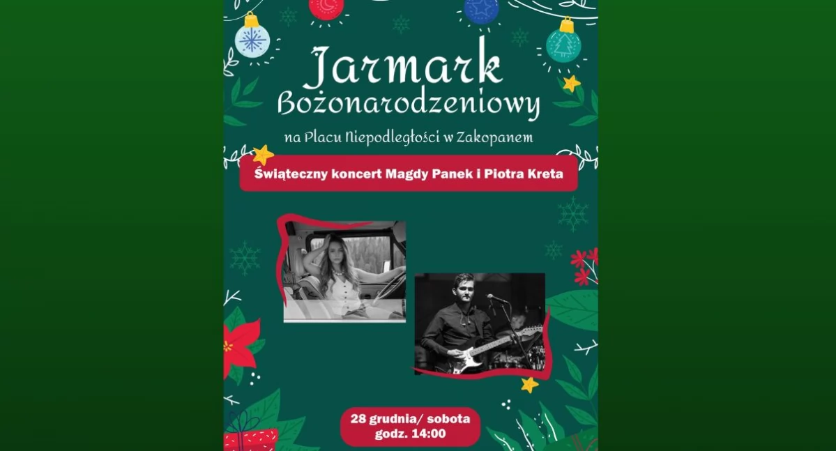 Magda Panek i Piotr Kret – koncert na Jarmarku Bożonarodzeniowym