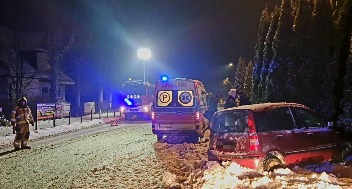 Jedna osoba zabrana do szpitala - wypadek na Pardałówce