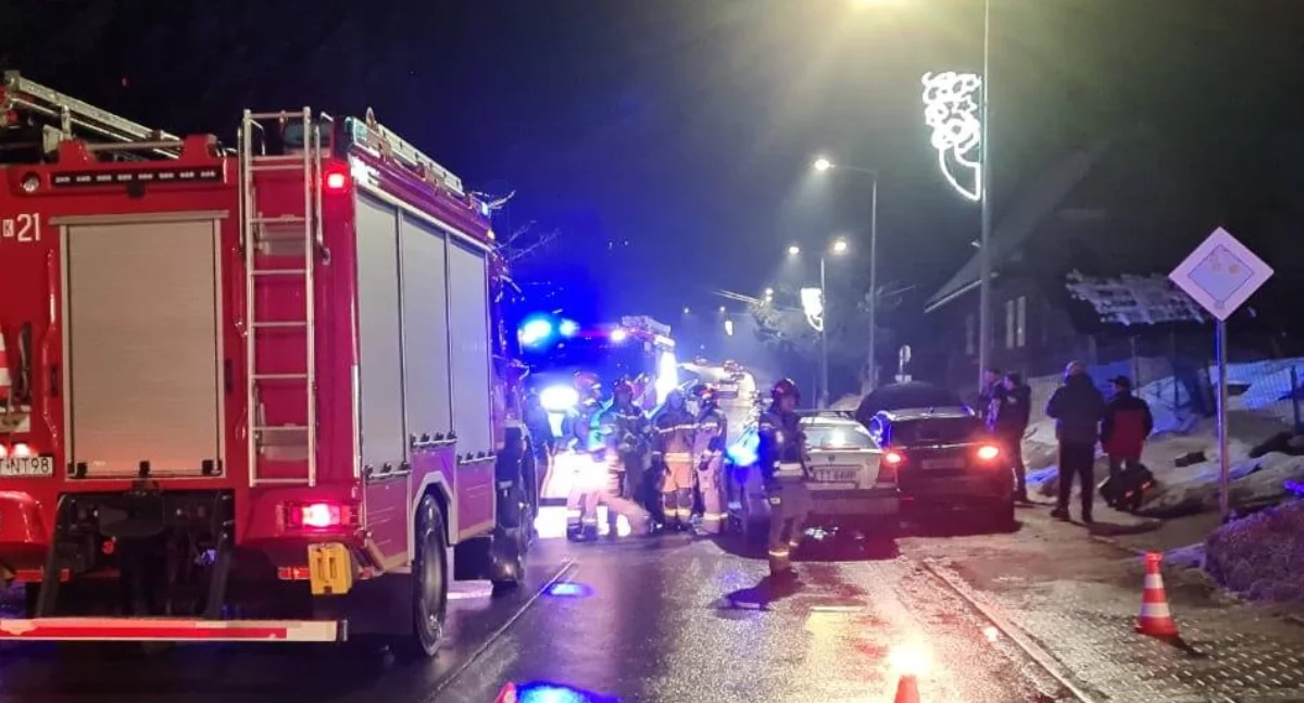 Kolejna kolizja w Kościelisku – zablokowana ulica Nędzy Kubińca