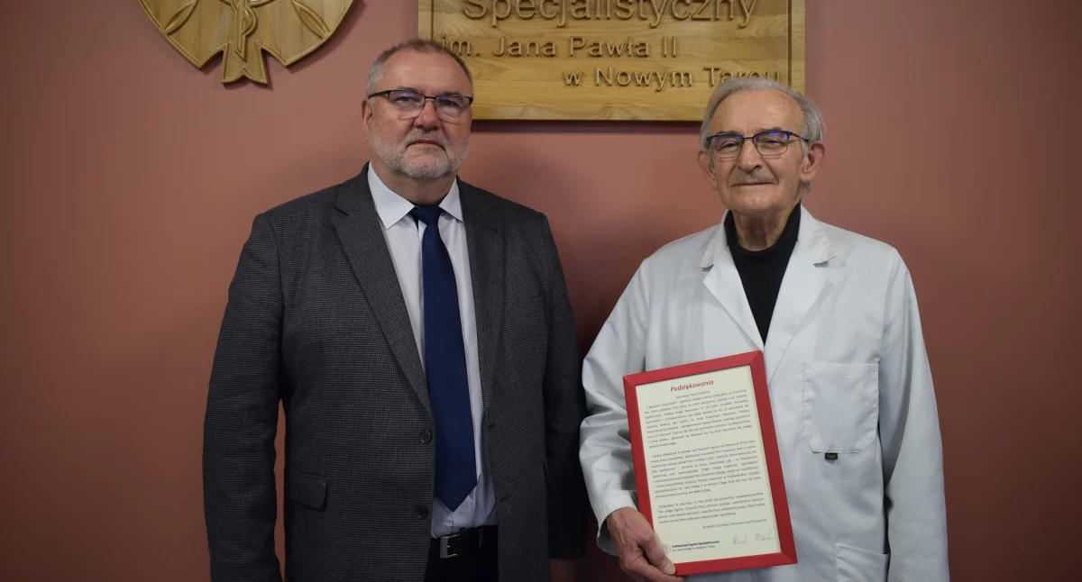 Podziękowania dla dr Jana Krzaka za ponad 60 lat pracy i zaangażowania na rzecz pacjentów