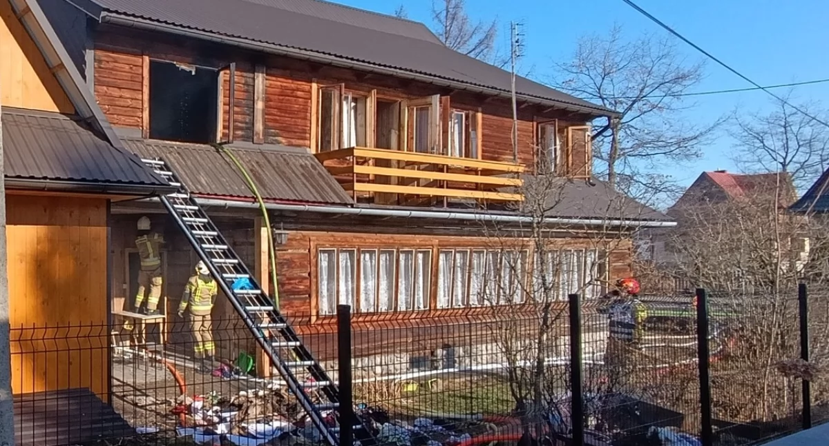 Pożar drewnianego budynku mieszkalnego w Witowie