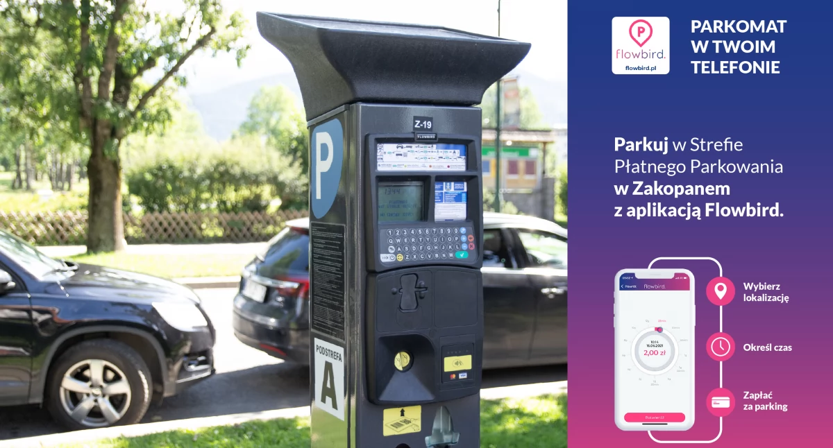 Instrukcja korzystania z aplikacji Flowbird Parking dla mieszkańców Zakopanego