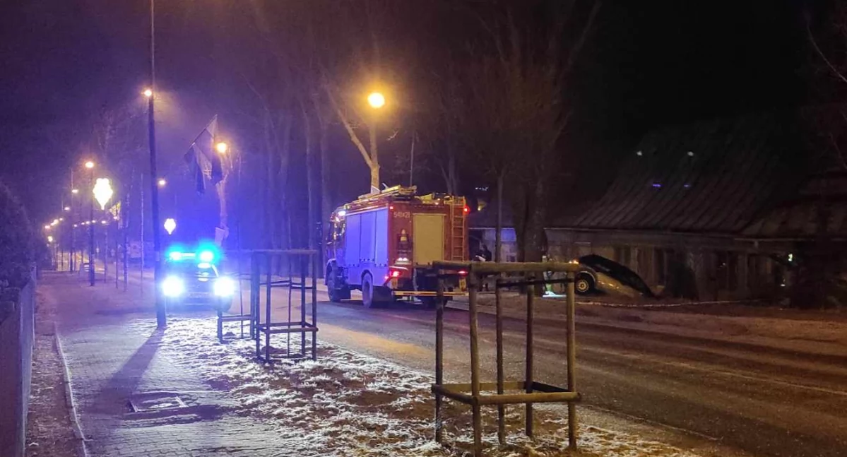 Krok od tragedii - było ślisko