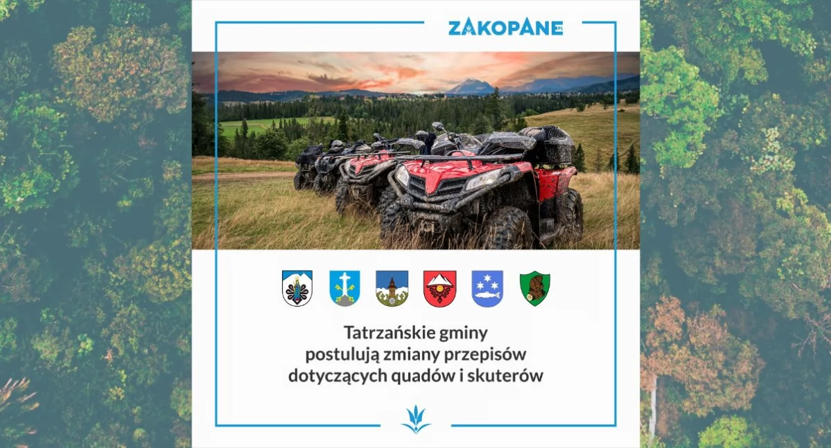 Tatrzańskie gminy domagają się zmian w przepisach dotyczących quadów i skuterów śnieżnych
