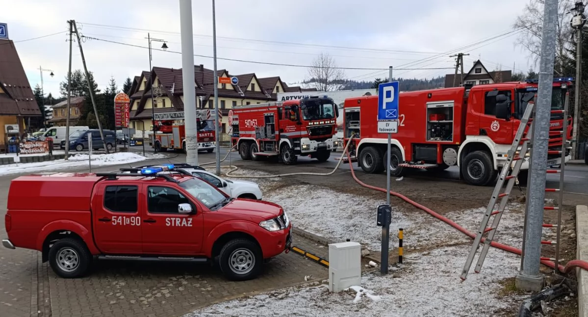 Pożar w budynku restauracji w Białce Tatrzańskiej szybko opanowany