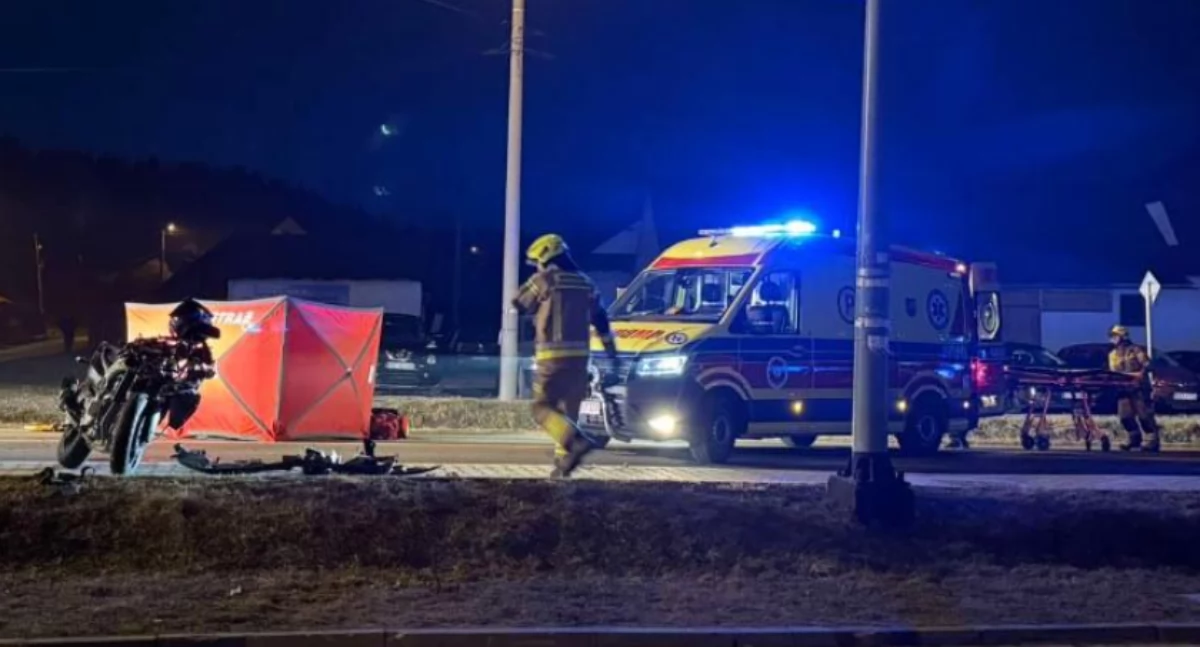 Poważny wypadek w Zubrzycy Górnej - motocyklista w ciężkim stanie