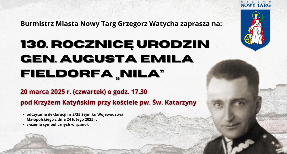Hołd dla gen. Fieldorfa „Nila” – zaproszenie na uroczystości rocznicowe