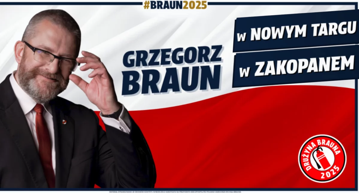 Grzegorz Braun na Podhalu - spotkania z wyborcami w Nowym Targu i Zakopanem