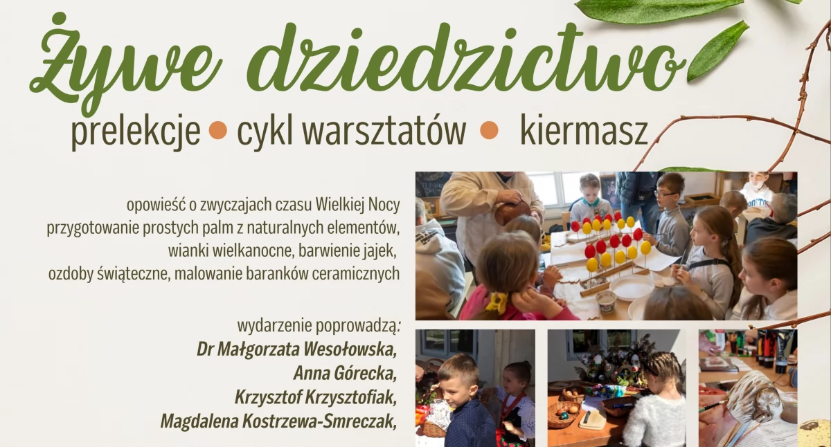 Warsztaty rękodzielnicze i muzyczne rozważania wielkopostne w Sieniawie - żywe dziedzictwo