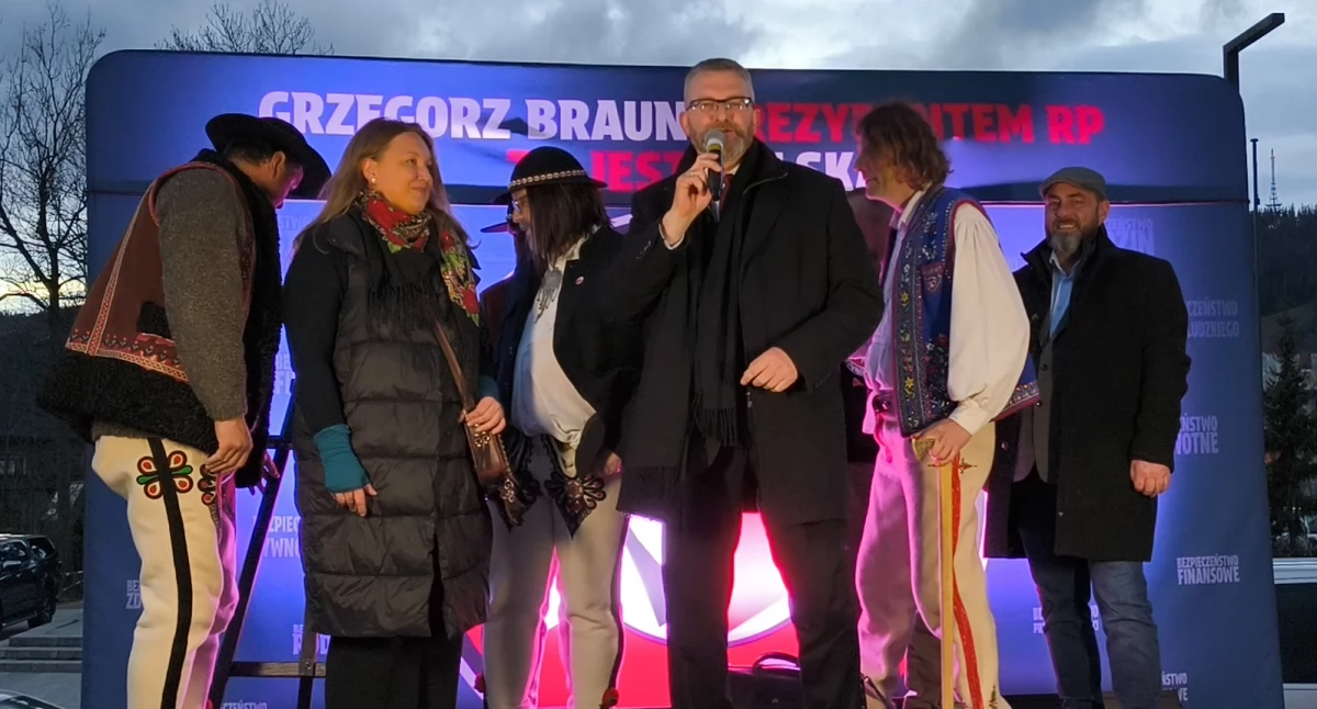 Grzegorz Braun w Zakopanem o Polsce, suwerenności i Podhale - mocne wystąpienie kandydata na prezydenta RP