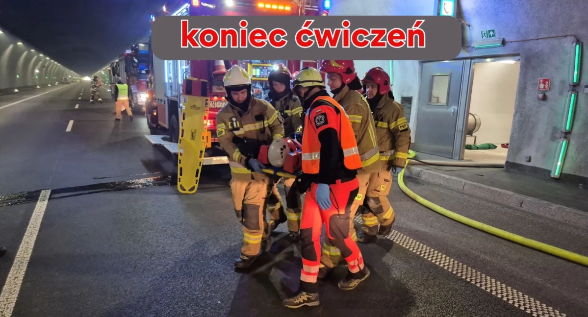 Tunel pod Luboniem Małym sprawdzony pod kątem bezpieczeństwa – zakończono ćwiczenia służb