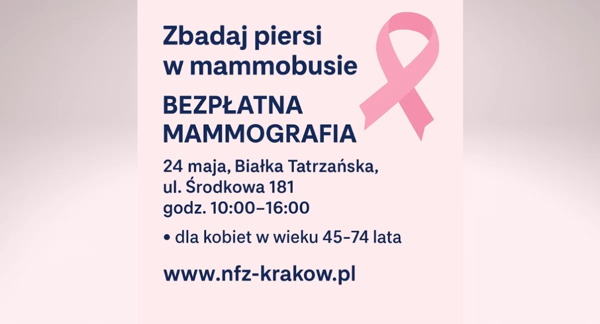 Bezpłatna mammografia w Białce Tatrzańskiej już 24 maja