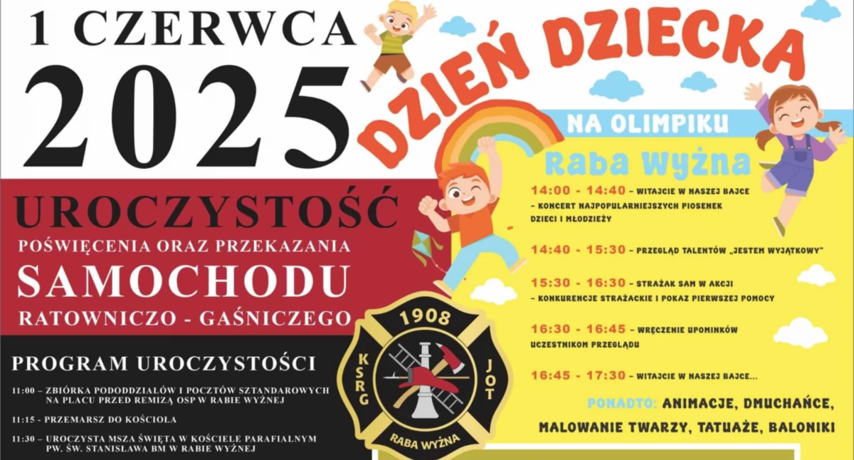 Święto dzieci i strażaków w Rabie Wyżnej