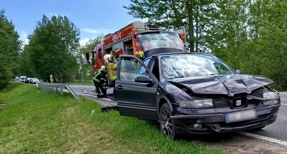 Kolizja trzech samochodów na ul. Jana Pawła II w Nowym Targu