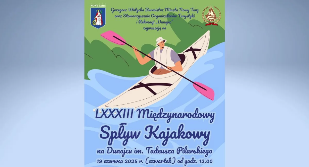 LXXXIII Międzynarodowy Spływ Kajakowy na Dunajcu już 19 czerwca 