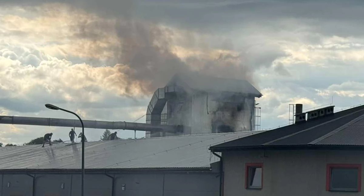 Pożar zakładu stolarskiego w Jabłonce - na miejscu kilkanaście zastępów straży pożarnej