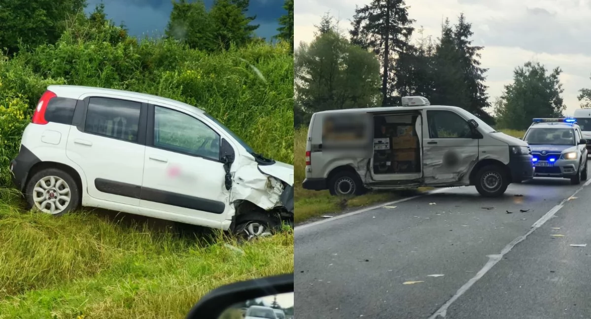 Zderzenie dwóch dostawczych w Baligówce – utrudnienia w ruchu
