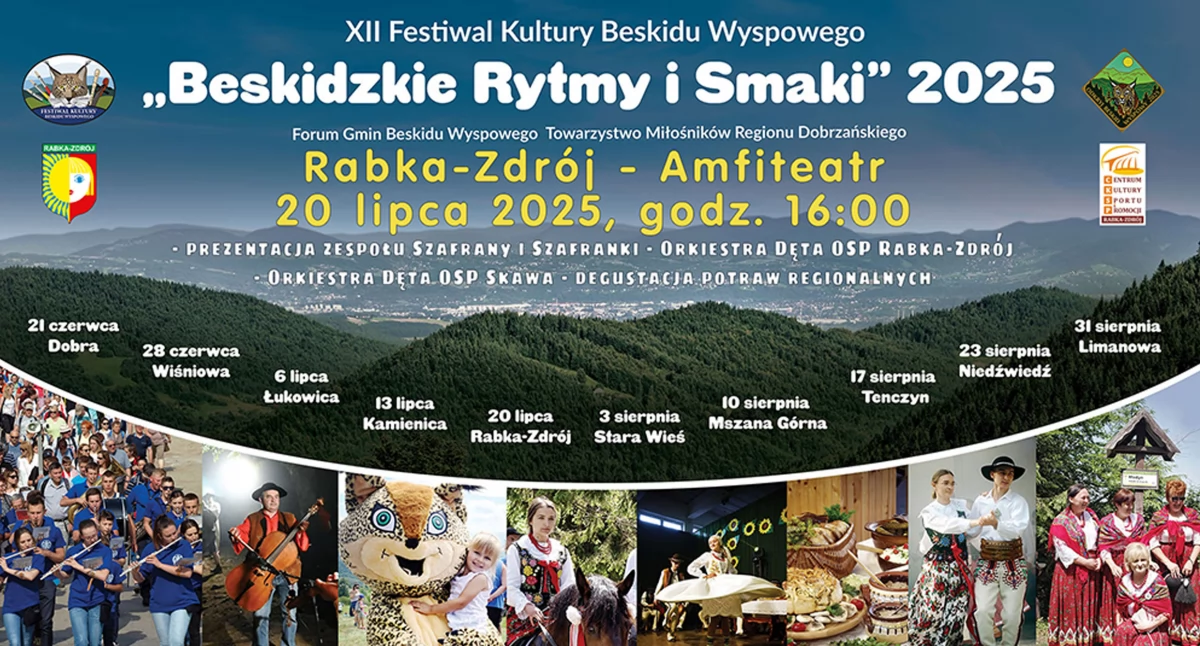 Rabka-Zdrój zaprasza na XII Festiwal Kultury Beskidu Wyspowego „Beskidzkie Rytmy i Smaki”