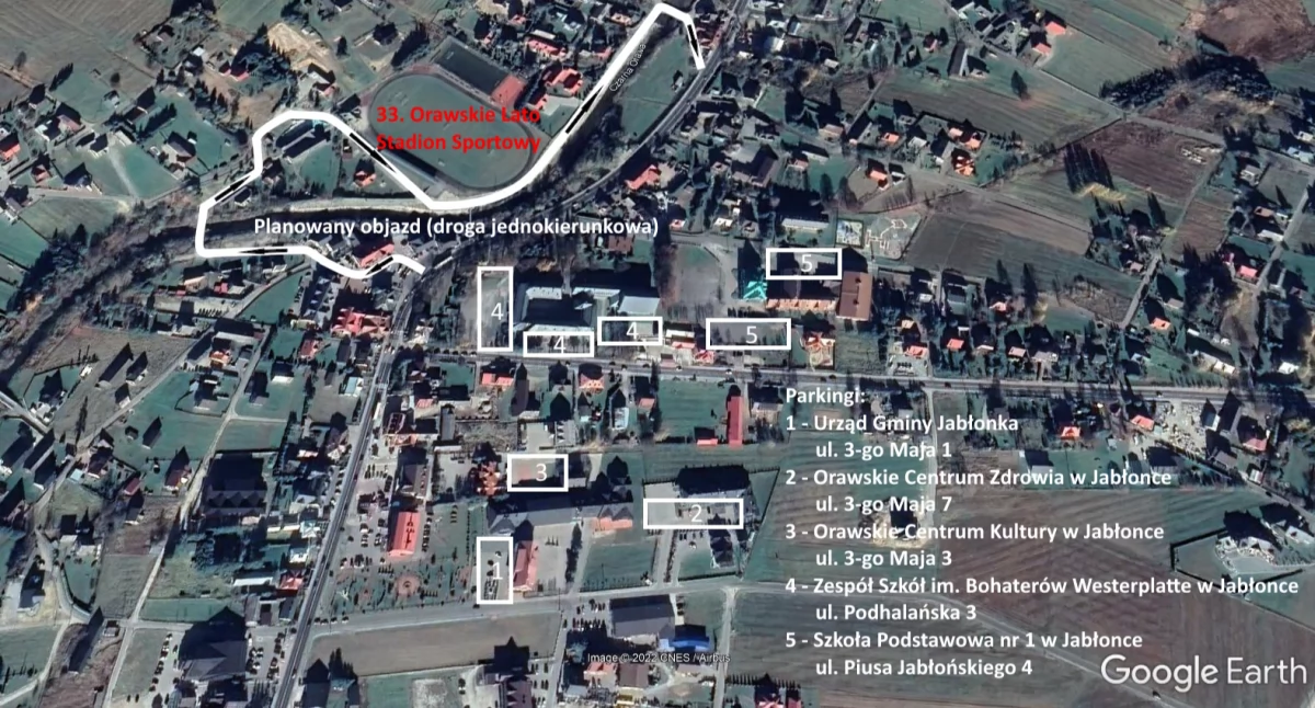 Zmiany w organizacji ruchu i parkowaniu podczas 33. Orawskiego Lata w Jabłonce - 19 lipca 2025 r.