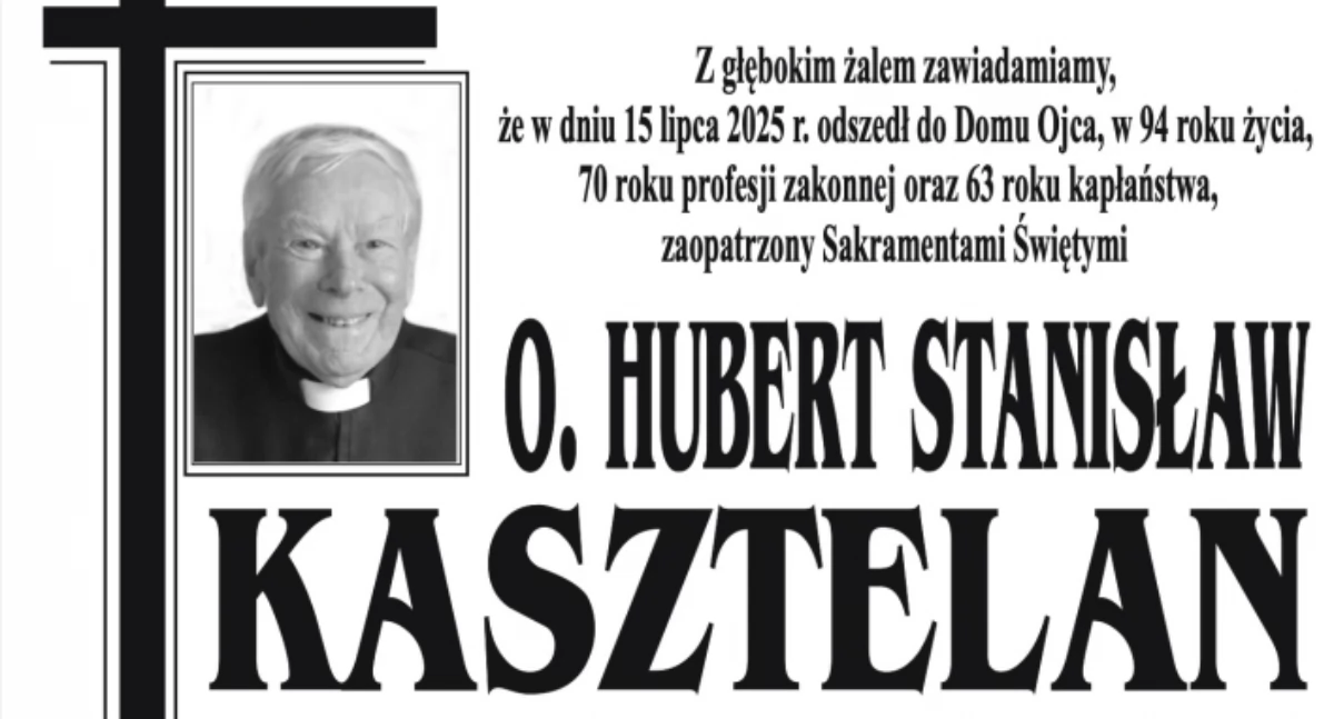 Zmarł ojciec Hubert Stanisław Kasztelan, wieloletni proboszcz z Czarnej Góry