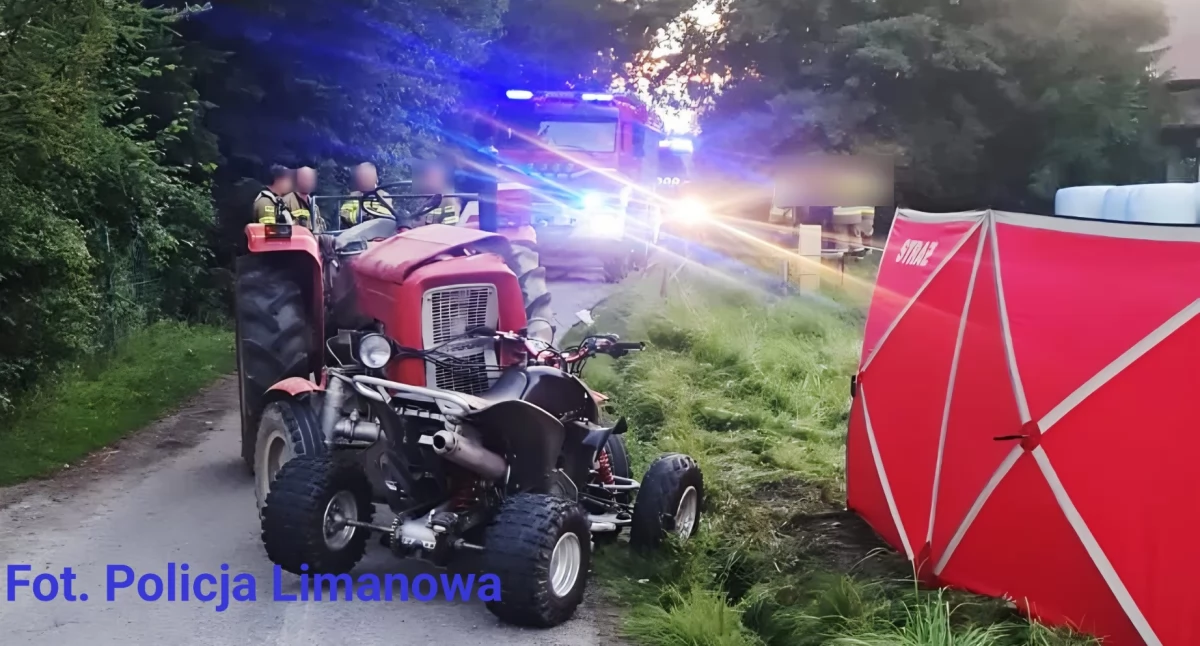 Tragiczne zderzenie quada z ciągnikiem rolniczym - zginął 31-letni mężczyzna