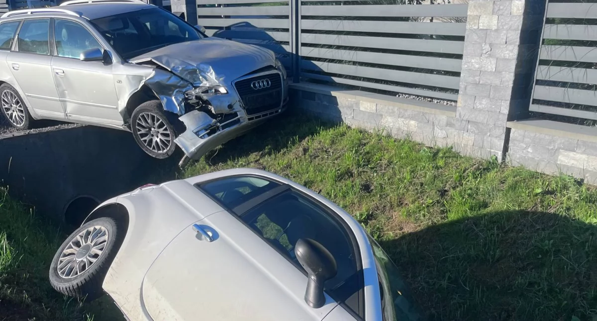 Krok od tragedii w Czerwiennem - podczas kolizji nikt nie ucierpiał